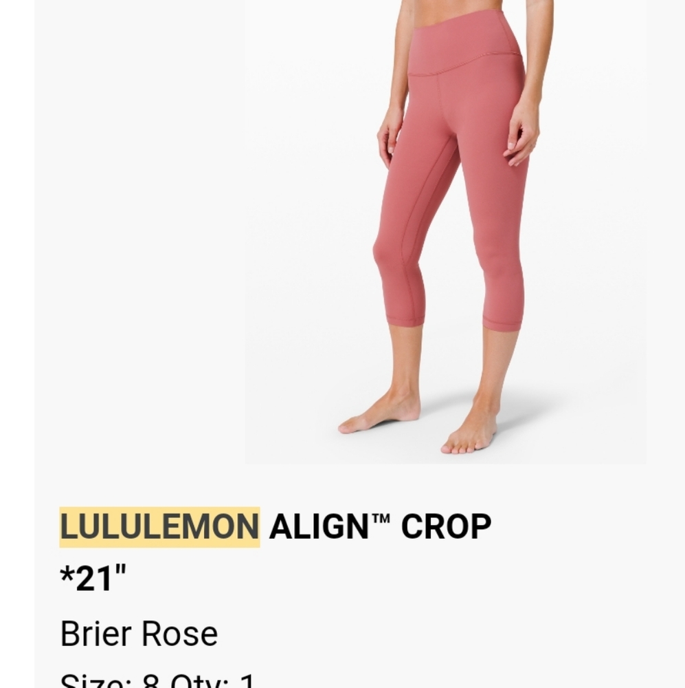 Lulu Align Crop legging